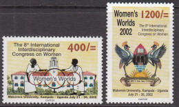 Uganda 2002 The 8th International Interdisciplinary Congress On Women, Kampala Stamps 2v MNH - Ouganda (1962-...)