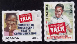 Uganda 2004 Straight Talk Foundation - Adolescent Health Stamps 2v MNH - Ouganda (1962-...)