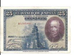 ESPAGNE 25 PESETAS 1928 VF+ P 74 - 1-2 Peseten