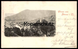 ALTE POSTKARTE GRUSS AUS ALTENA IN WESTFALEN PANORAMA 1898 BURG Castle Chateau Ansichtskarte AK Cpa Postcard - Altena