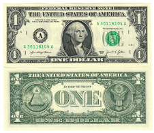 United States 1 Dollar 2021 UNC "Malerba/Yellen" "A" Boston - Federal Reserve Notes (1928-...)