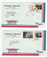 2 Diff VENEZUELA OIL NATIONALIZATION Stamps COVERS To Switzerland  1979 Cover Energy Petrochemicals Minerals - Erdöl