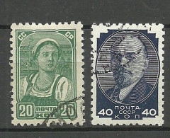 RUSSLAND RUSSIA 1938 Michel 578 - 579 O - Used Stamps