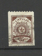 Lettland Latvia 1919 Michel 21 Perforated 9 3/4 At Top Margin O - Lettland