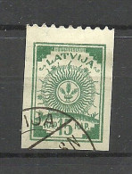 LETTLAND Latvia 1919 Michel 5 Perforated 9 3/4 At Top Margin O - Lettland