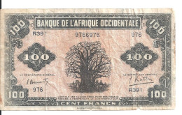 AFRIQUE OCCIDENTALE 100 FRANCS 1942 VG+ P 31 A - Other - Africa