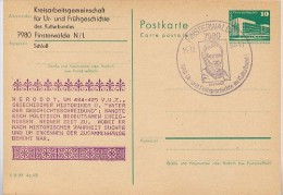 DDR P84-65a-84 C104-a Postkarte Zudruck HERODOT Finsterwalde Sost. 1984 - Préhistoire