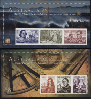 AUSTRALIA 1999   "AUSTRALIA 99 INTERNATIONAL STAMP EXHIBITION,MELBOURNE " (2) IMPERFORATE  SHEET'S  MNH - Blokken & Velletjes