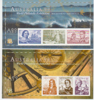 AUSTRALIA 1999   "AUSTRALIA 99 INTERNATIONAL STAMP EXHIBITION,MELBOURNE " (2) PERFORATE  A99 SHEET'S  MNH - Blocks & Sheetlets