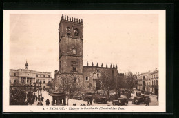 Postal Badajoz, Plaza De La Constitution, Catedral San Juan  - Badajoz