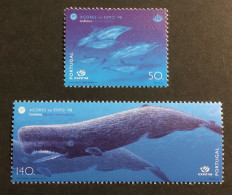 Portugal Azores 1998 MiNr. 468-9A Portugal Azoren Marine Mammals, Dolphins, Sperm Whale  2v MNH ** 2.20 € - Delfines