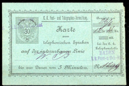 1890, Österreich, TK 6, Brief - Oblitérations Mécaniques