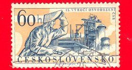 CECOSLOVACCHIA - Usato - 1960 - 15° Anniversario Della Liberazione - Industria - Saldatrice - 60 - Gebraucht