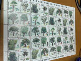 Philippines TB Tree Nut Fruit MNH No Face From Hong Kong Forestry Sheet Of 40. 1995 Issued - Cartas & Documentos