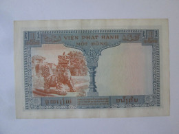 French Indochina:Cambodia,Laos,Vietnam 1 Piastre 1953-1954 Banknote Very Good Conditions See Pictures - Indocina