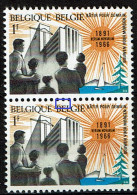 1361  Paire  **  T 2  Point E De Belgie - 1961-1990