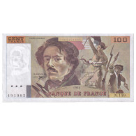 France, 100 Francs, Delacroix, 1990, N.159, SUP, Fayette:69 Bis 2.b, KM:154e - 100 F 1978-1995 ''Delacroix''