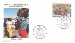 MOZAMBIQUE Cover 10-22,popes Travel 1988 - Papi