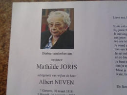 Doodsprentje/Bidprentje   Mathilde JORIS   Gorsem 1918-2003 Hasselt  (Wwe Albert NEVEN) - Religion & Esotérisme