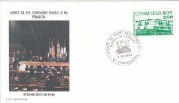 FRANCE Cover 10-25,popes Travel 1988 - Papi