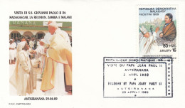 MADAGASCAR Cover 10-34,popes Travel 1989 - Papi