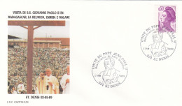 FRANCE Cover 10-37,popes Travel 1989 - Papi