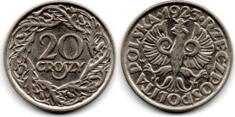 MA 30662 / Pologne - Poland - Polen 20 Groszy 1923 SUP - Pologne