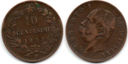 MA 30670 / Italie - Italien - Italy 10 Centesimi 1893 BI TB+ - 1878-1900 : Umberto I.