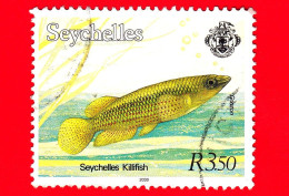SEYCHELLES - Usato - 1993 - Vita Marina - Pesce - Golden Panchax - Seychelles Killifish - 3.50 - Seychellen (1976-...)