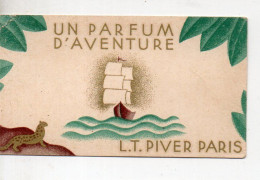 Carte  Parfumée-calendrier 1931 PIVER PARFUM DAVENTURE  (PPP46245) - Profumeria Antica (fino Al 1960)