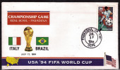 USA  FDC     Cup  1994    Football  Soccer  Fussball  Italie Brésil - 1994 – Verenigde Staten