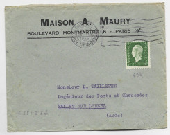 DULAC 3FR SEUL LETTRE COVER MEC PARIS 25.VIII.1945  AU TARIF 2EME - 1944-45 Maríanne De Dulac
