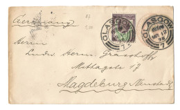 Cover Enveloppe Brief 1898 Glasgow UK Nach Magdeburg Deutschland Germany Postal Stationery - Briefe U. Dokumente