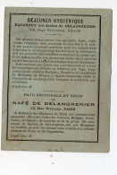 Paris  Calendrier 1885 Offert Par CAFE  DELANGRENIER  (PPP46248) - Tamaño Pequeño : ...-1900