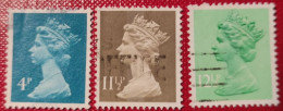 GRAN BRETAGNA 1979 QUEEN ELISABETH 4p-11 1/2p-12p - Used Stamps