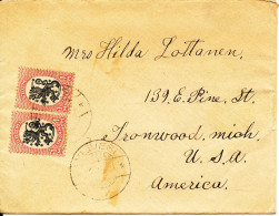 Finland Cover Sent To USA - Cartas & Documentos