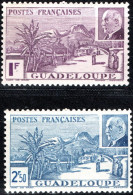 GUADALUPA, GUADELOUPE, MARESCIALLO PETAIN, 1941, FRANCOBOLLI NUOVI (MNH**) Scott:FR 157,158 - Gebraucht