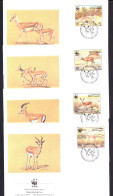 Bahrein 511 T/m 514 FDC WWF WNF Animals Nature (1993) - Bahrain (1965-...)