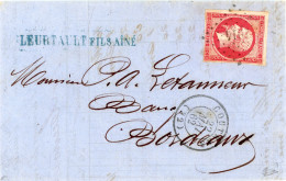 22 Mai 1862 N°17B Lac De Coutras Pc 1014 Vers Bordeaux ,signée Calves - 1849-1876: Classic Period