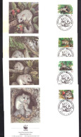 Letland / Latvia 378 T/m 381 FDC WWF WNF Animals Nature (1994) - Lettland