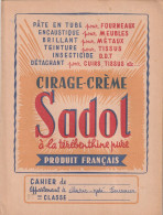 PROTEGE CAHIER ANCIEN SADOL CIRAGE CREME  VOIR VERSO - Protège-cahiers