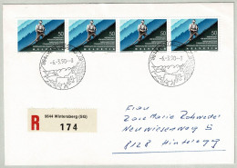 Schweiz / Helvetia 1990, Brief Einschreiben Wintersberg - Hinteregg, Landwirtschaft / Agriculture, Mehrfachfrankatur - Cartas & Documentos