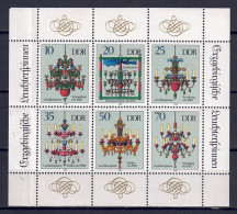 DDR 1989 - Leuchterspinnen, Nr. 3289 - 3294 Im Klb., Postfrisch ** / MNH - 1981-1990