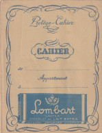 PROTEGE CAHIER ANCIEN CHOCOLAT LOMBART VOIR VERSO - Coberturas De Libros