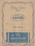 PROTEGE CAHIER ANCIEN CHOCOLAT LOMBART VOIR VERSO - Protège-cahiers