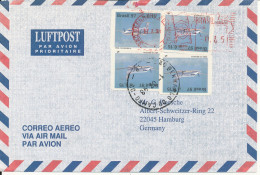 Brazil Air Mail Cover Sent To Germany 1-7-1998 Topic Stamps AEROPLANES - Luftpost