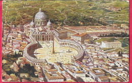 ROMA - PANORAMA SU SAN PIETRO - FORMATO PICCOLO - VIAGGIATA 1917 - Mehransichten, Panoramakarten