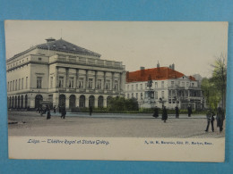 Liège Théâtre Royal Et Statue Grétry (colorisée) - Liege