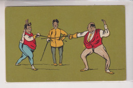 SCHERMA  FENCING  ESCRIME  FECHTEN HUMOR UMORISTICHE ILLUSTRATORE ILLUSTRATA  NO VG - Fencing