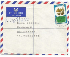Nigeria AirMail Cv Lagos 7oct1970 - Independence Issue  Agriculture Produce 2S6 Solo Franking - Nigeria (1961-...)